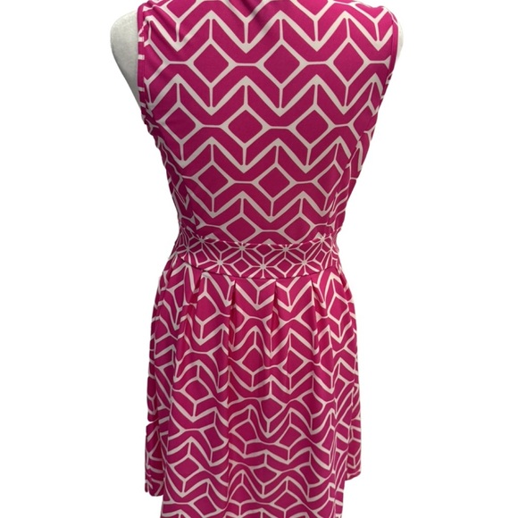 Jude Connally Fuchsia and White Patterned Mini Dress - Picture 2 of 5